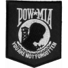 POW MIA Patch Black White | US Military Veteran Patches