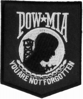 POW MIA Patch Black White | US Military Veteran Patches
