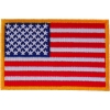Us Flag Patch Small Yellow Border 3 Inch | Embroidered Patches