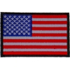 US Flag Black Border Patch 3 Inch | Embroidered Patches