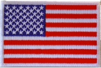 Us Flag White Border Patch | Embroidered Patches