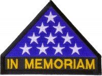 In Memoriam Folded Flag Patch | US Military Veteran Patches