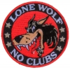 Lone Wolf No Clubs Patch | Embroidered Patches