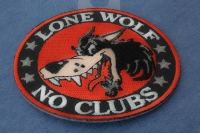 Lone Wolf No Clubs Patch | Embroidered Patches