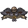 Loaded And Ready Skull Wings Guns Small Patch | Embroidered Patches
