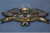 Loaded And Ready Skull Wings Guns Small Patch | Embroidered Patches