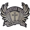 Small Christian Biker Patch I Ride With Jesus | Embroidered Biker Patches