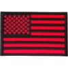 Red Black American Flag Patch | Embroidered Patches