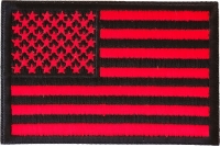 Red Black American Flag Patch | Embroidered Patches