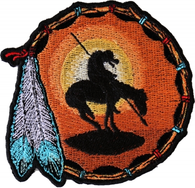 3117 6.5" X 2.25" Tribal Plumes Iron On Patch Native American choix de couleur 
