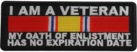 I Am A Veteran National Defense Ribbon Patch | US Military Veteran Patches
