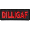 Dilligaf Patch In Red | Embroidered Patches