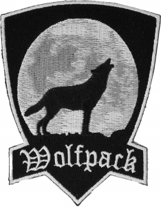 Wolfpack Patch With Howling Wolf | Embroidered Biker Patches