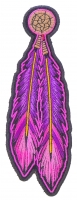 Pink Purple Feathers Patch | Embroidered Patches