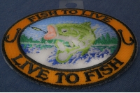 Fish To Live Bass Patch For Fishermen | Embroidered Patches