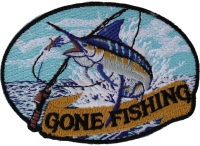 Marlin Gone Fishing Small Patch | Embroidered Patches