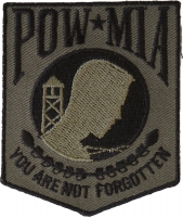 POW MIA Subdued Green Patch | US POW MIA Military Veteran Patches