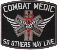 Combat Medic Patch So Others May Live | Embroidered EMT Patches