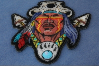 Indian Skull Head Dress Small Patch