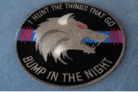 Thin Blue Line Bump In The Night Wolf Patch | Embroidered Patches