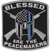 Blessed Are The Peacemakers Thin Blue Line Patch For Law Enforcement | Embroidered Patches