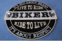 It's Not About Brand, IT's About Respect Biker Patch Small | Embroidered Biker Patches