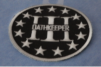 Three Percenter Oathkeeper Round Patch Gray | Embroidered Patches