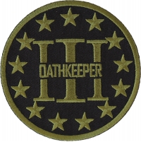 Three Percenter Oathkeeper Round Patch Green | Embroidered Patches