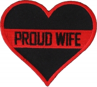 Thin Red Line Proud Wife Patch For Firefighters | Embroidered Patches