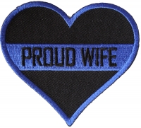 Thin Blue Line Proud Wife Patch For Law Enforcement | Embroidered Patches