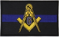 Masonic Thin Blue Line For Law Enforcement Patch | Embroidered Patches
