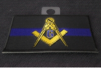 Masonic Thin Blue Line For Law Enforcement Patch | Embroidered Patches