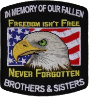 In Memory Of Our Fallen Military Brothers And Sisters Patch | Embroidered Patches