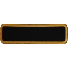 Blank Name Tag Patch Yellow Border | Embroidered Patches