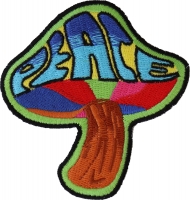 Peace Mushroom Patch Psychedelic Hippie | Embroidered Patches