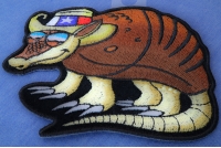 Texas Armadillo Patch For Texan Natives