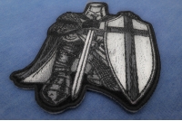Black And White Crusader Knight Small Patch