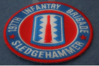 197th Infantry Brigade Patch Sledgehammer