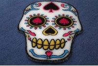 Sugar Skull Spades Small Patch
