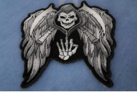 Reaper Skull Wings Middle Finger Patch Small