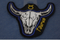 Taurus Skull Zodiac Sign Patch