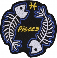 Pisces Skull Zodiac Sign Patch