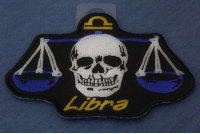 Libra Skull Zodiac Sign Patch