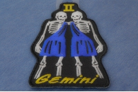 Gemini Skull Zodiac Sign Patch