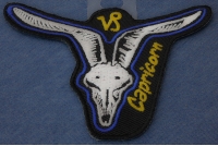 Capricorn Skull Zodiac Sign Patch