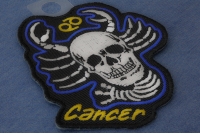 Cancer Skull Zodiac Sign Patch