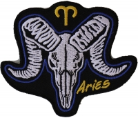 Aries Skull Zodiac Sign Patch