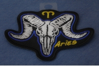 Aries Skull Zodiac Sign Patch
