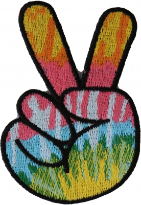Sew Iron on 6.3" x 9.45" Peace Fingers US Peace Fingers Patch Large Patch 