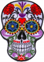 Sugar Skull Iron On Patch